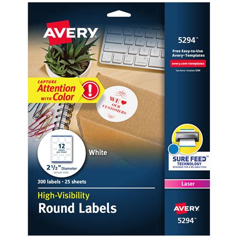 avery 1 inch round labels